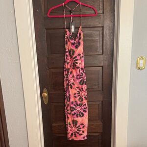 PINKO Dress - Pink Jersey Midi Dress, Size Medium, NWT